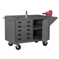 Armoire d'&eacute;tabli mobile, Acier Surface Mukwa Safety Services