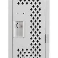 Clean Line Lockers, 12" x 12" x 72", Steel, Grey, Rivet (Assembled), Perforated Mukwa Safety Services