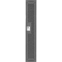 Clean Line Lockers, 12" x 15" x 72", Steel, Charcoal, Rivet (Assembled), Perforated Mukwa Safety Services