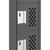 Assembled Lockerettes Clean Line Perforated Economy Lockers, 6 -tier, 18" x 72" x 12", Steel Mukwa Safety Services