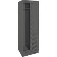 Casiers Clean Line, Bloc de 2, 24" x 18" x 76", Acier, Charbon, Rivet (assembl&eacute;), Perfor&eacute; Mukwa Safety Services