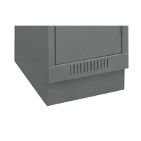 Clean Line Economy Lockers Recessed Base, 3 Banks, 4" H x 36" W x 18" D, Steel Mukwa Safety Services