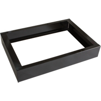 Base encastr&eacute;e pour casiers robustes enti&egrave;rement soud&eacute;e Concorde, 2 Blocs, 4" lo x 24" la x 17" p, Noir, Acier Mukwa Safety Services
