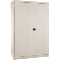 Armoires de rangement Hi-Boy profondes, Acier, 4 Tablettes, 72" h x 36" la x 24" P, Beige Mukwa Safety Services