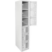 Clean Line Lockerettes, 6 -tier, 18" x 72" x 12", Steel Mukwa Safety Services