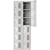 Clean Line Lockerettes, 6 -tier, Bank of 2, 18" x 72" x 12", Steel Mukwa Safety Services