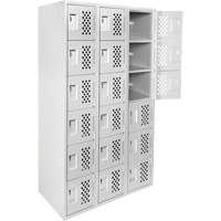 Clean Line Lockerettes, 6 -tier, Bank of 3, 18" x 72" x 12", Steel Mukwa Safety Services