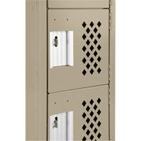 Clean-Line Perforated Lockerette, 6 -tier, 15" x 72" x 12", Steel Mukwa Safety Services