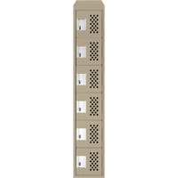 Clean-Line Perforated Lockerette, 6 -tier, 15" x 72" x 12", Steel Mukwa Safety Services