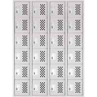 Clean Line Lockerettes, 6 -tier, Bank of 4, 18" x 72" x 12", Steel Mukwa Safety Services