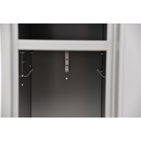 Lockers, 2 -tier, 12" x 18" x 72", Steel, Grey, Knocked Down Mukwa Safety Services