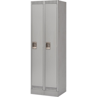 Casiers, Bloc de 2, 24" x 18" x 76", Acier, Gris, D&eacute;mont&eacute; Mukwa Safety Services