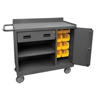 Armoire d'&eacute;tabli mobile, Acier Surface Mukwa Safety Services