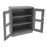 C-Thru Counter High Cabinet, Steel, 2 Shelves, 42" H x 36" W x 18" D Mukwa Safety Services