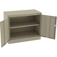 Armoire standard &agrave; hauteur de bureau, Acier, 30" h x 36" la x 18" P, Beige Mukwa Safety Services