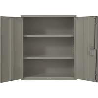 Armoire de rangement Lo-Boy, Acier, 2 Tablettes, 40" h x 36" la x 18" P, Gris Mukwa Safety Services