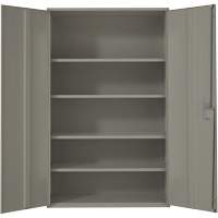 Armoire de rangement Hi-Boy tr&egrave;s large, Acier, 4 Tablettes, 72" h x 48" la x 24" P, Gris Mukwa Safety Services