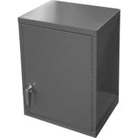 Armoire murale, 27" h x 13-11/16" la x 18" p, 2 tablettes, Acier, Gris Mukwa Safety Services