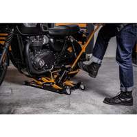 ATV and Motorcycle Jack, 0.75 Ton(s) Capacity, 4-2/3" Lowered, 14-1/2" Raised, Manual Hydraulic Mukwa Safety Services