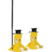 EZ-Wheel Jack Stand, Locking Pin, 22 Tons Capacity, 13-1/2" - 20" H Mukwa Safety Services