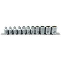 Flat-Cut E-"Star" Socket Set, 11 Pieces, 3/8" Drive Size Mukwa Safety Services