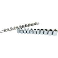 Flat-Cut E-"Star" Socket Set, 11 Pieces, 3/8" Drive Size Mukwa Safety Services