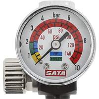 Microm&egrave;tre d'air avec manom&egrave;tre, 1/4" (filetage m&acirc;le) et G 1/4" (filetage femelle) Mukwa Safety Services