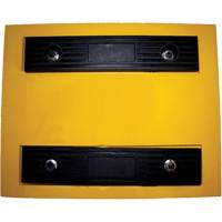Wheel Chock, Polyurethane, Yellow, 15-1/4" W x 12-1/8" D x 10-3/4" H Mukwa Safety Services
