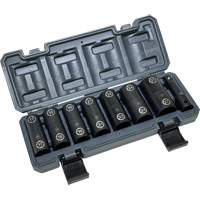 Jeu de douilles doubles hexagonales et h&eacute;licoidales avec coffret, 8 Morceaux, Prise de 1/2" Mukwa Safety Services
