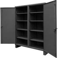 Extra Heavy-Duty Cabinet, Steel, 8 Shelves, 78" H x 72" W x 24" D, Grey Mukwa Safety Services