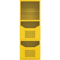 Spill Control Cabinet, 1 Shelves, 72" H x 24" W x 24" D, Steel, Yellow Mukwa Safety Services
