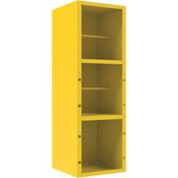 Spill Control Cabinet, 1 Shelves, 72" H x 24" W x 24" D, Steel, Yellow Mukwa Safety Services