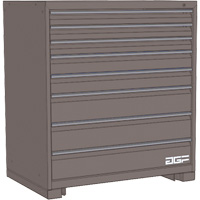 Armoire &agrave; tiroirs modulaire, 8 tiroirs, 60" la x 24" p x 40" h, Gris Mukwa Safety Services