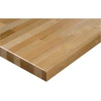 Hardwood Workbench Top, 48" W x 24" D, Square Edge, 1-1/4" Thick Mukwa Safety Services