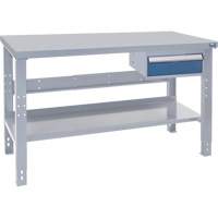 Industrial Duty Workbench, 60" W x 36" D x 34" H, 1000 lbs. Capacity Mukwa Safety Services