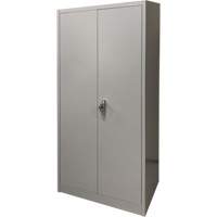 Storage Cabinet, Steel, 4 Shelves, 66" H x 30" W x 15" D, Grey Mukwa Safety Services