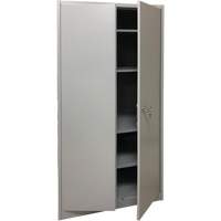 Armoire de rangement, Acier, 4 Tablettes, 78" h x 36" la x 24" P, Gris Mukwa Safety Services