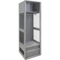 Gear Locker, Steel, 24" W x 24" D x 72" H, Grey Mukwa Safety Services