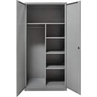 Combination Storage Cabinet, 36" W x 18" D x 72" H, Grey Mukwa Safety Services