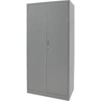 Hi-Boy Storage Cabinet, Steel, 4 Shelves, 72" H x 36" W x 18" D, Grey Mukwa Safety Services