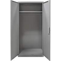 Armoire garde-robe, Acier, 36" la x 18" p x 72" h, Gris Mukwa Safety Services
