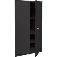 Storage Cabinet, Steel, 4 Shelves, 78" H x 36" W x 24" D, Black Mukwa Safety Services
