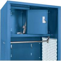 Gear Locker, Steel, 24" W x 18" D x 72" H, Dark Blue Mukwa Safety Services