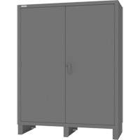 Cabinet with Hanging Bar & Standard Recessed Doors, Steel, 78" H x 60" W x 24" D, Grey Mukwa Safety Services