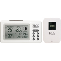Thermom&egrave;tres int&eacute;rieurs/ext&eacute;rieurs avec horloge, Contact, Num&eacute;rique, 32 &agrave; 122°F (0 to 50°C) Mukwa Safety Services