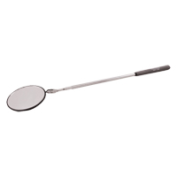Inspection Mirror, Circular, 3-3/4" L x 3-3/4" W, Telescopic Mukwa Safety Services