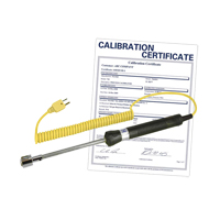 Surface Thermocouple Probe with Calibration Certificate, 500 °C (932°F) Max. Temp. Mukwa Safety Services