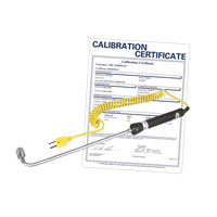 Right Angle Thermocouple Surface Probe with Calibration Certificate, 500 °C (932°F) Max. Temp. Mukwa Safety Services