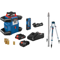 Ensemble laser rotatif horizontal auto-nivelant connect&eacute; Revolve4000, 4000' (1219,2 m), 635 N.m Mukwa Safety Services