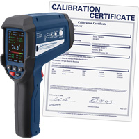 Professional Infrared Thermometer with Integrated Type K Thermocouple & Calibration Certificate, -58 - 3362°F (-50 - 1850°C), 55:1, Adjustable Emmissivity Mukwa Safety Services